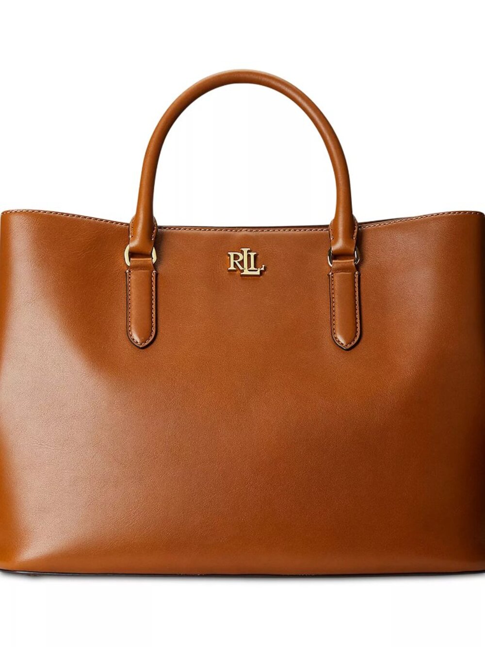 NWT ✅ LAUREN RALPH LAUREN Leather Large Marcy Satchel ⭐ Dust Bag + LRL Card - Picture 3 of 16